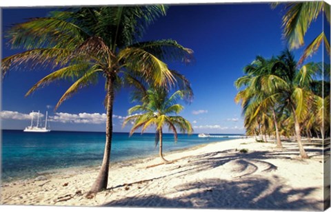 Framed Tropical Beach on Isla de la Juventud, Cuba Print