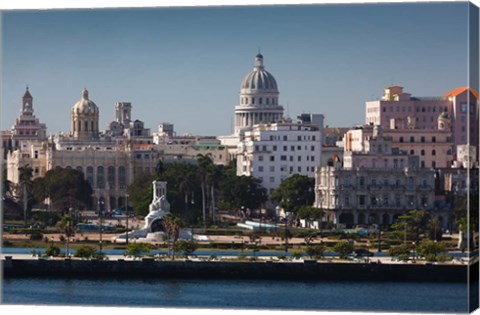 Framed Cuba, Havana, Elevated City View Print