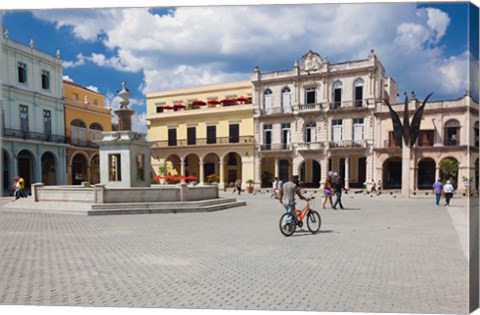 Framed Cuba, Havana, Havana Vieja, Plaza Vieja Print