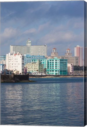 Framed Cuba, Havana, Vedado, Buildings along the Malecon Print