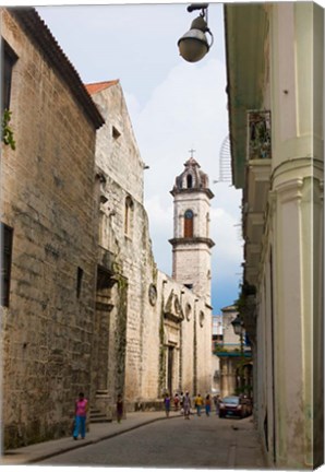 Framed Cathedral of Havana in the historic center, UNESCO World Heritage site, Cuba Print