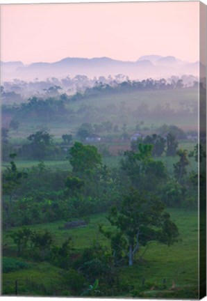 Framed Limestone hill, farmland, Vinales Valley, UNESCO World Heritage site, Cuba Print