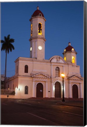 Framed Cuba, Catedral de Purisima Concepcion cathedral at dusk Print