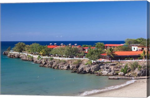 Framed Cuba, Cienfuegos Province, Playa Yaguanabo beach Print
