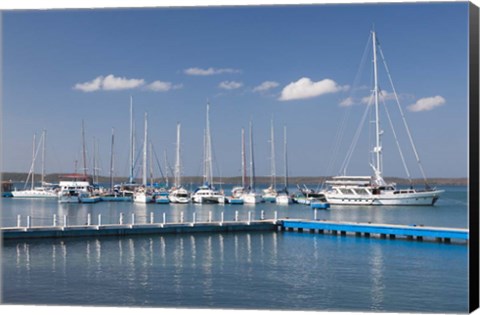 Framed Cuba, Cienfuegos, Punta Gorda, Marina Cienfuegos Print