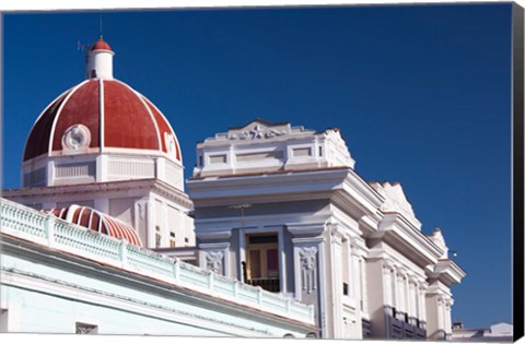 Framed Cuba, Cienfuegos, town buildings Print