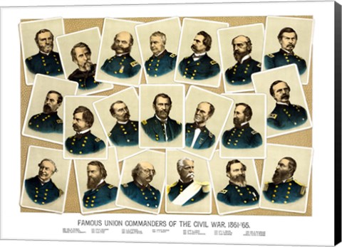 Framed Famous Union Commanders Print