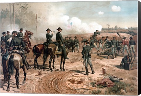 Framed General Sherman on Horseback Print