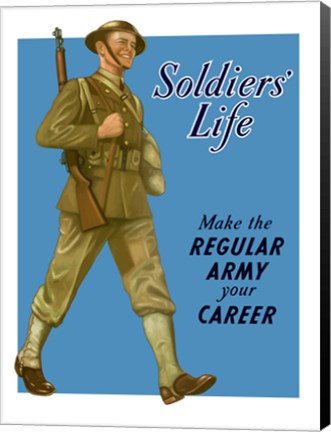 Framed Soldiers&#39; Life Print