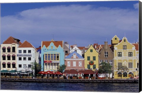 Framed Dutch Gable Architecture of Willemstad, Curacao, Caribbean Print