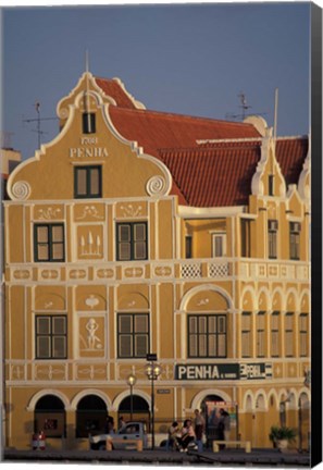 Framed Penha and Sons Building, Willemstad, Curacao, Caribbean Print