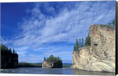 Framed Five Fingers Rapids on Yukon River, Yukon, Canada Print