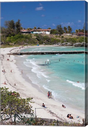 Framed Cuba, Havana, Playas del Este, Playa Jibacoa beach Print