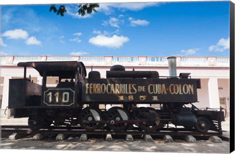 Framed Cuba, Matanzas Province, Colon, historic train Print