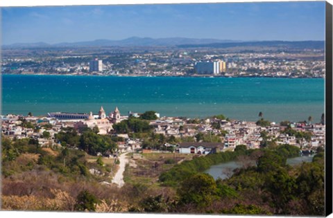 Framed Cuba, Matanzas, City and Bahia de Matanzas Bay Print