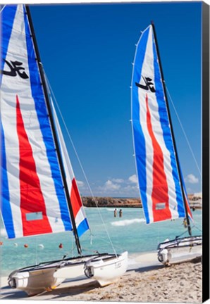 Framed Cuba, Matanzas, Varadero Beach, leisure boats Print