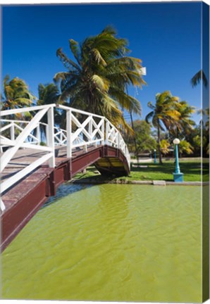 Framed Cuba, Matanzas, Varadero, Parque Josone park bridge Print