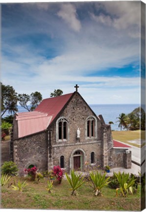 Framed Dominica, Roseau, Grand Bay Area, Berekua church Print