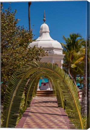 Framed Gazebo path, Riu Palace, Bavaro, Higuey, Punta Cana, Dominican Republic Print