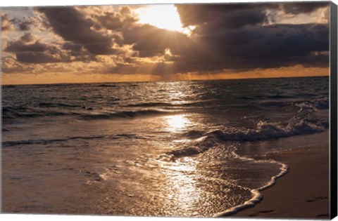 Framed Sunrise, Bavaro, Higuey, Punta Cana, Dominican Republic Print