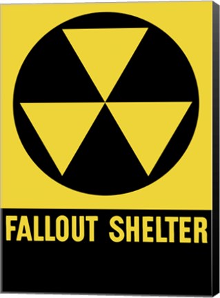 Framed Fallout Shelter Sign Print