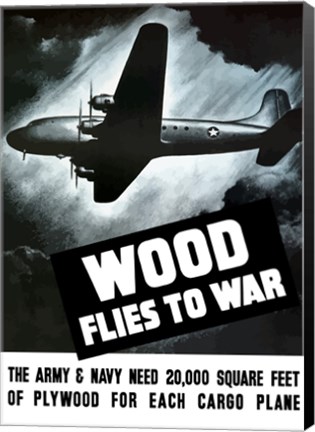 Framed Wood Flies to War Print
