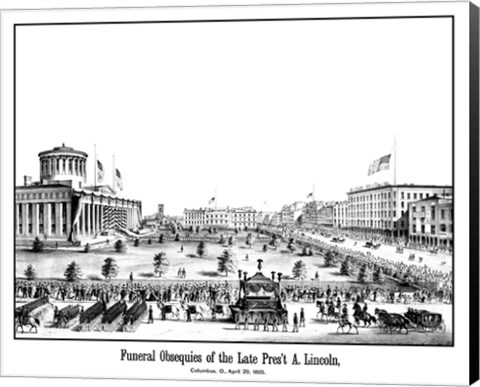 Framed Funeral Procession of President Lincoln Print