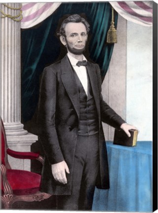 Framed President Abraham Lincoln -Civil War Era (color) Print