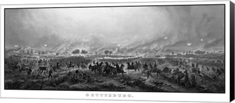 Framed Battle of Gettysburg (digitally restored) Print