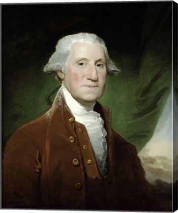 Framed Digitally Restored Vector Painting of George Washington Print