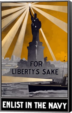 Framed Enlist in the Navy Print