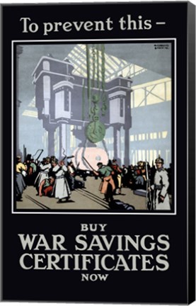 Framed Buy War Savings Certificates Print