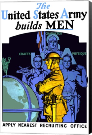 Framed United States Army Builds Men Print