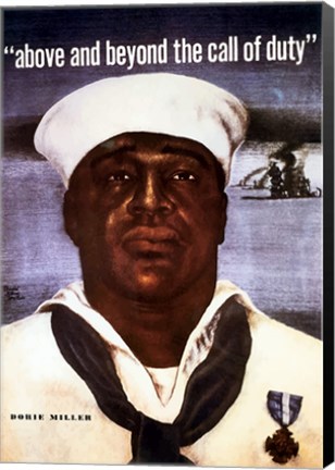 Framed Doris Dorie Miller, U.S. Navy Print