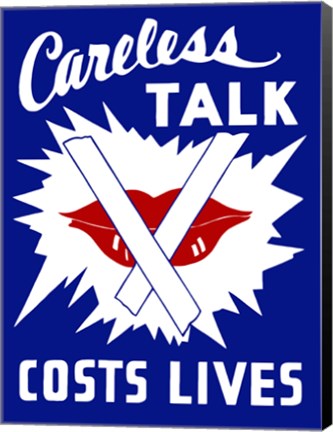 Framed Careless Talk Costs Lives Print