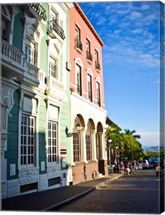 Framed Typical Colonial Architecture, San Juan, Puerto Rico, Print