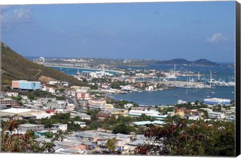 Framed Beautiful Gustavia Harbor, St Barts, Caribbean Print