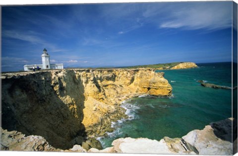 Framed Faro De Cabo Rojo Lighthouse, The Pasaje De La Mona, Puerto Rico Print