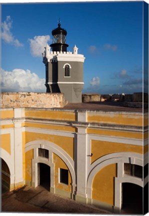 Framed Puerto Rico, Old San Juan, El Morro lighthouse Print