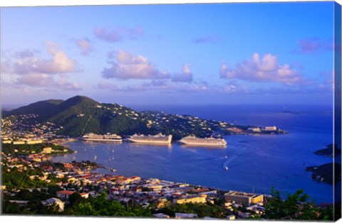 Framed Caribbean, St Thomas, USVI, Charlotte Amalie Print