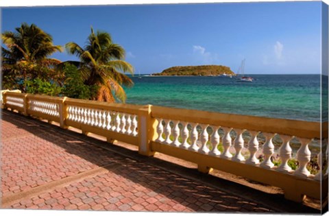 Framed Puerto Rico, Esperanza, Vieques Island and boats Print