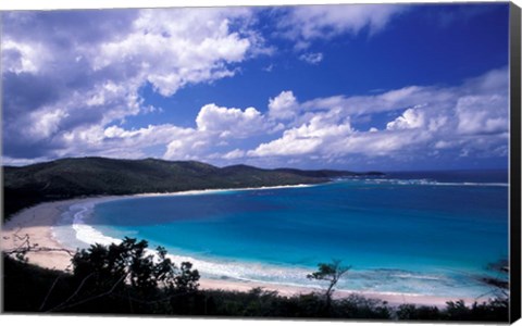 Framed Soni Beach on Culebra Island, Puerto Rico Print