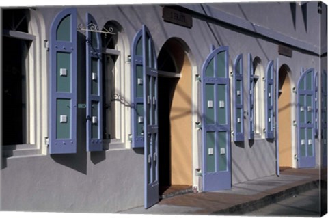 Framed Shops, Charlotte Amalie, St Thomas, Caribbean Print