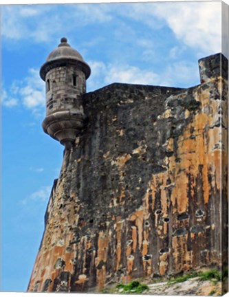 Framed Watchtower, Fort San Felipe del Morro, San Juan, Puerto Rico, Print