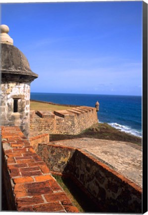 Framed Castle of San Cristobal, Old San Juan, Puerto Rico Print