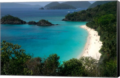 Framed Trunk Bay Beach, St Johns, US Virgin Islands Print