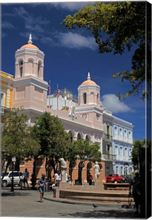 Framed Puerto Rico, San Juan Plaza in Old San Juan Print