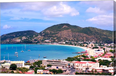 Framed Philipsburg, St Maarten, Caribbean Print