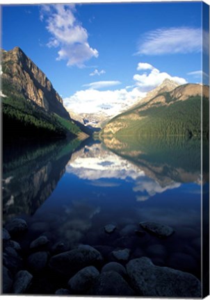 Framed Victoria Glacier and Lake Louise, Banff National Park, Alberta, Canada Print