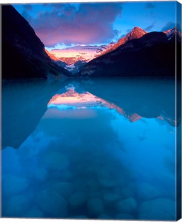 Framed Alberta, Banff NP, Victoria Glacier, Lake Louise Print